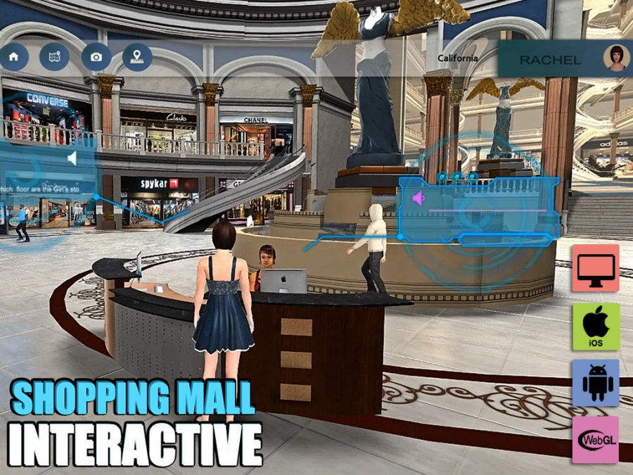 A Virtual Shopping Mall Application for Web, Mobile & Desktop by Yantram Virtual Reality Studio, Denton – Texas