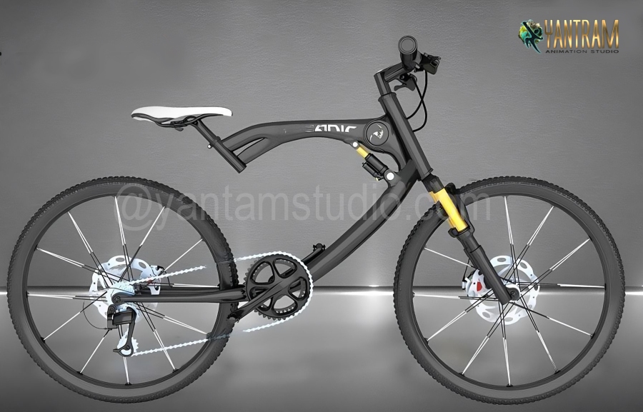 3D Product Rendering visualizes a Track Bike in Austin, Texas by Yantram 3D Product Modeling Studio